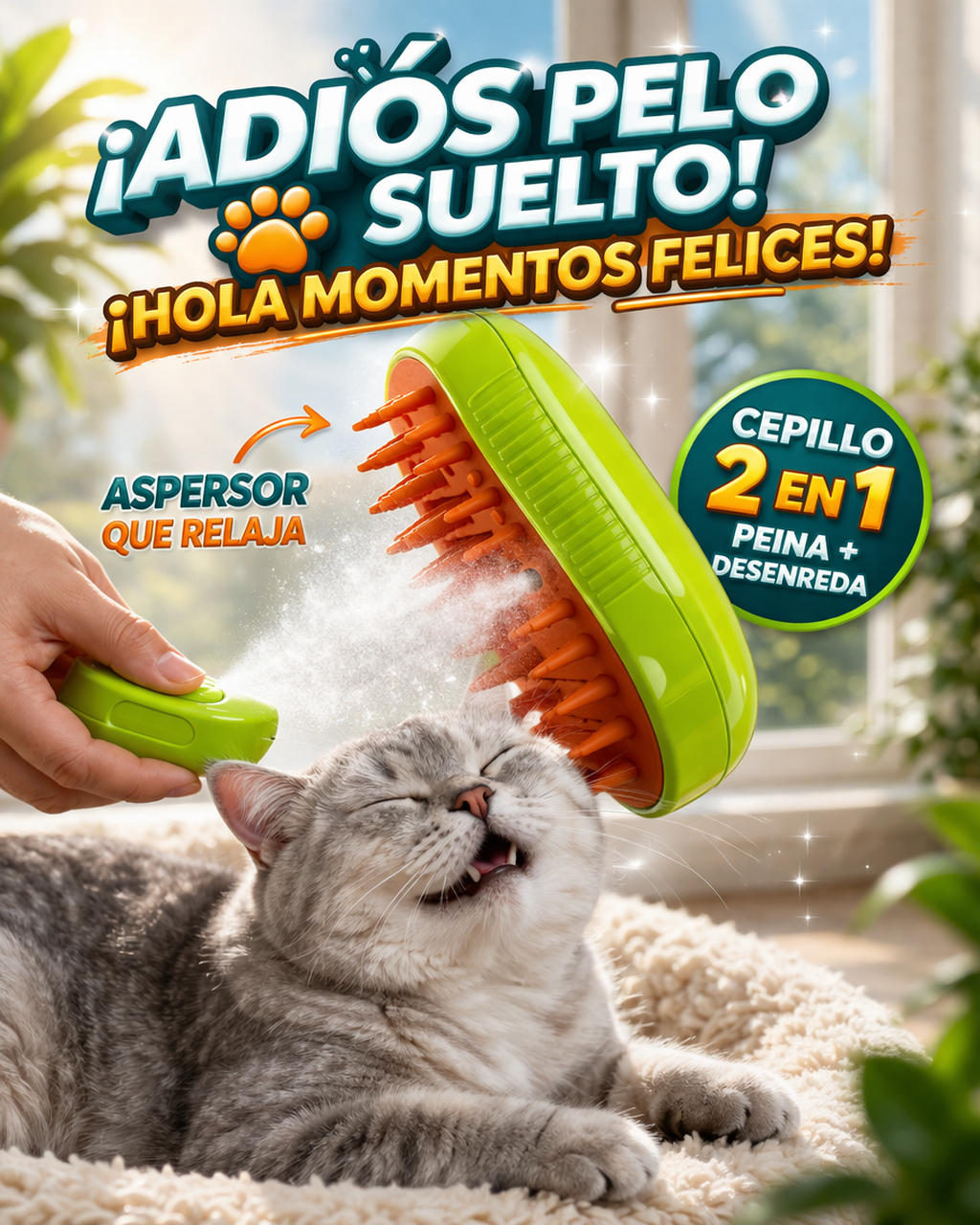 Cepillo A Vapor Para Mascotas